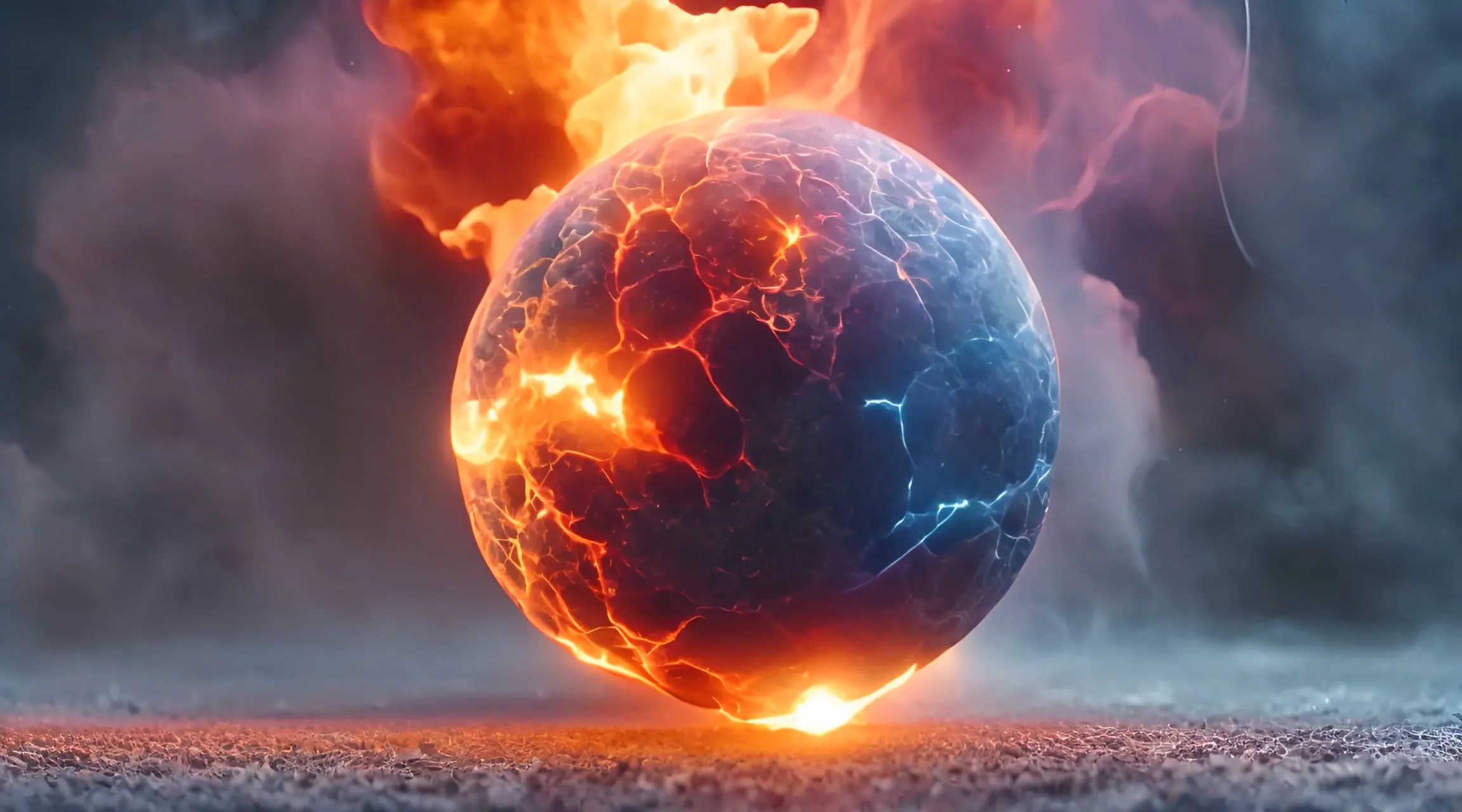 Fiery Plasma Sphere Cinematic Clip